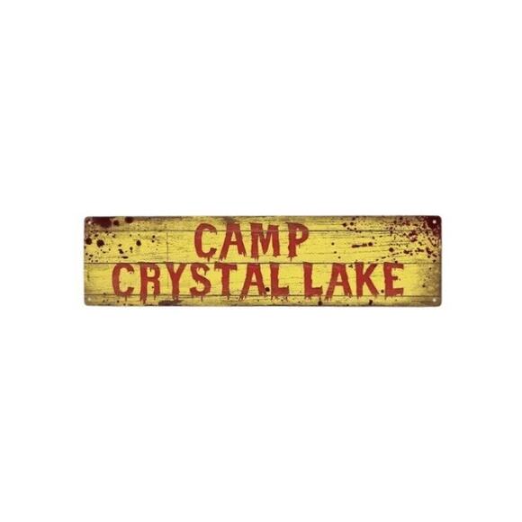 Horror Movie Friday the 13th Jason Vorhees Camp Crystal Lake Tin Metal Sign - Picture 1 of 3